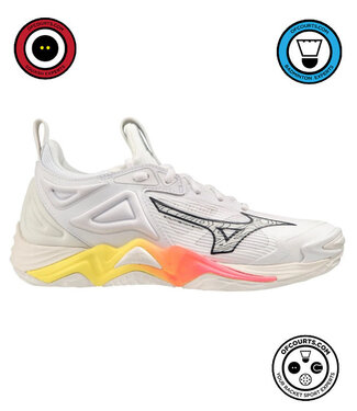 Mizuno Wave Momentum 3 Women's Shoe - Snow White/ High Vis Pink