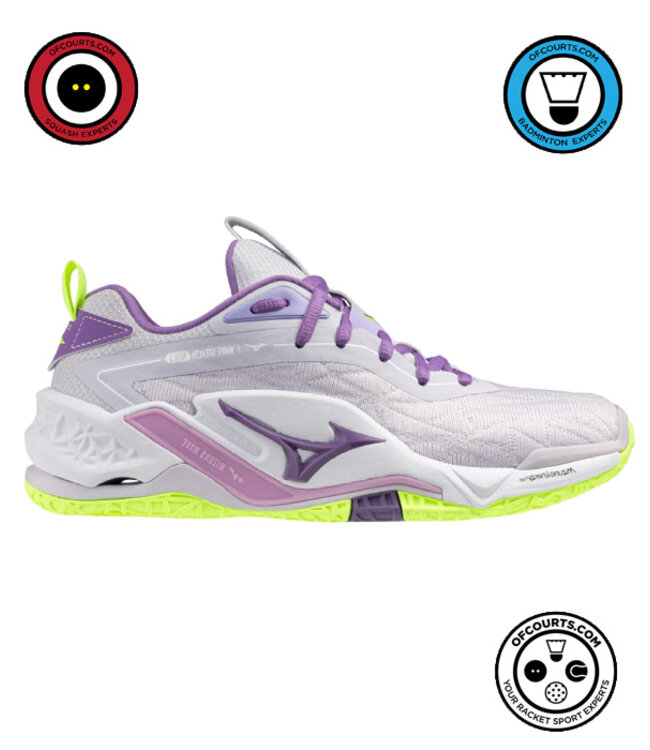 Mizuno Wave Stealth Neo 2 Unisex Shoe - White/Lavender