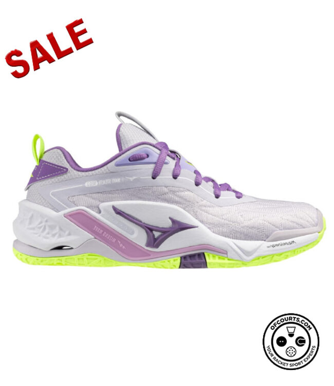 Mizuno Wave Stealth Neo 2 Unisex Shoe - White/Lavender