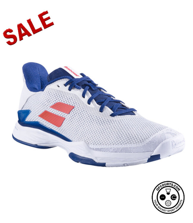 Babolat Jet Tere Mens Tennis Shoe - White/Blue @ Lowest Price