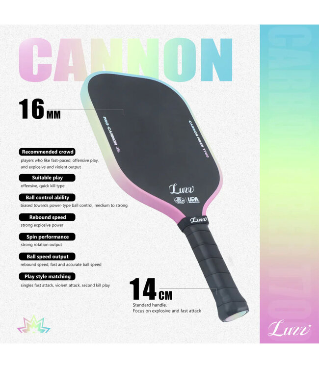 Luzz Candy Cannon Paddle T700 Carbon Friction Surface - Thermoformed