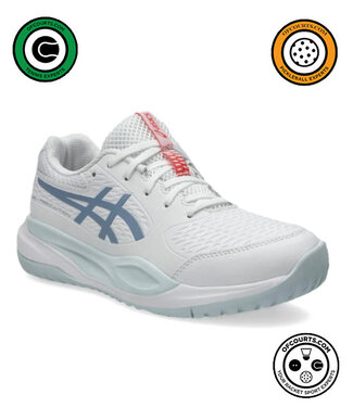 Asics Gel Resolution X GS Tennis Shoe - White/Grey Blue