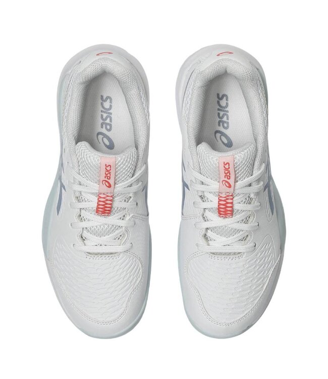 Asics Gel Resolution X GS Tennis Shoe - White/Grey Blue