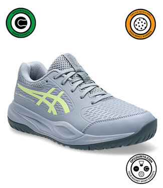 Asics Gel Resolution X GS Tennis Shoe - Grey Blue/Pistachio