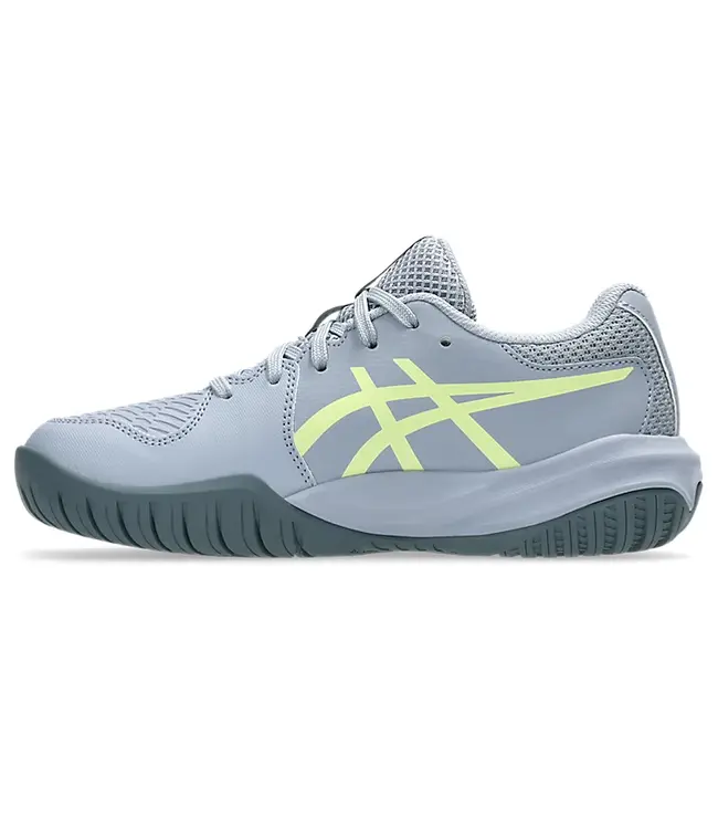 Asics Gel Resolution X GS Tennis Shoe - Grey Blue/Pistachio