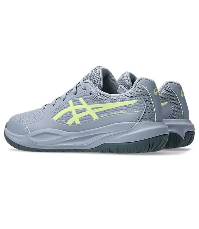 Asics Gel Resolution X GS Tennis Shoe - Grey Blue/Pistachio