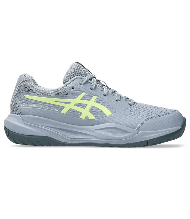 Asics Gel Resolution X GS Tennis Shoe - Grey Blue/Pistachio