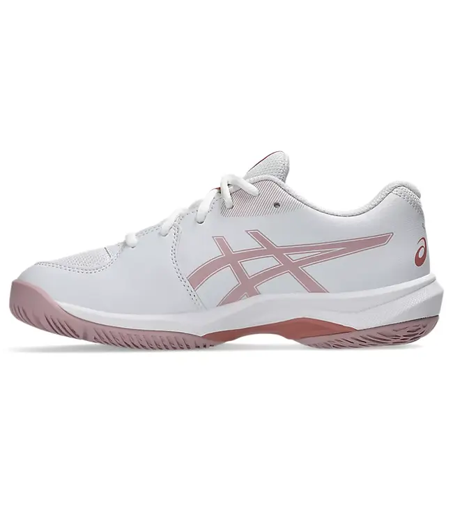 Asics Gel Game GS Junior Tennis Shoe - White/Morganite