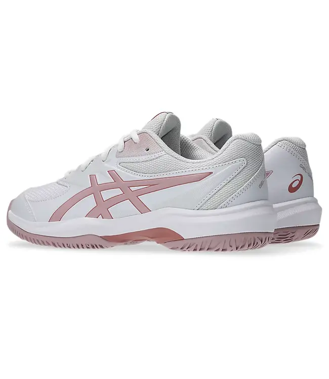 Asics Gel Game GS Junior Tennis Shoe - White/Morganite