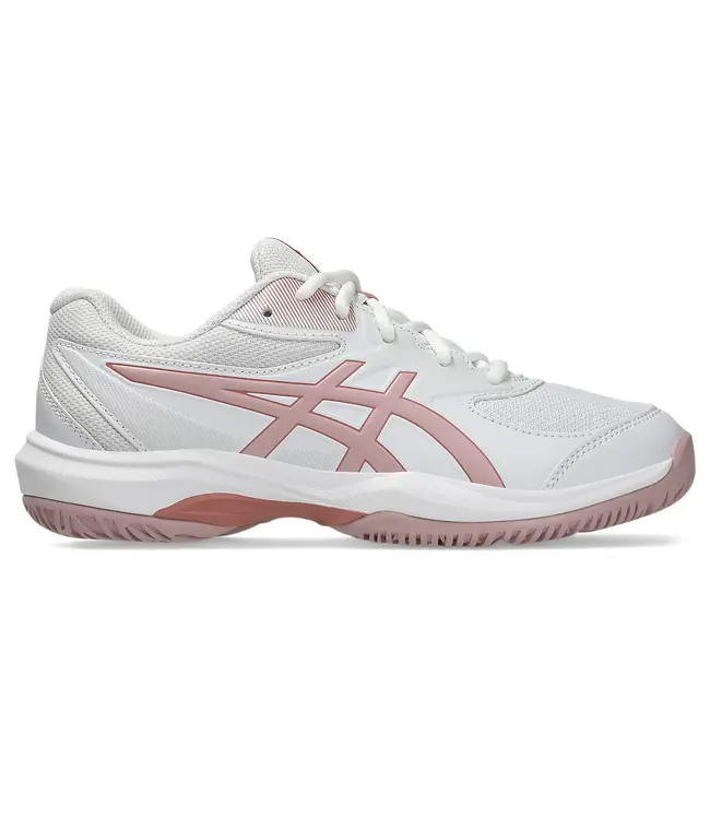 Asics Gel Game GS Junior Tennis Shoe - White/Morganite