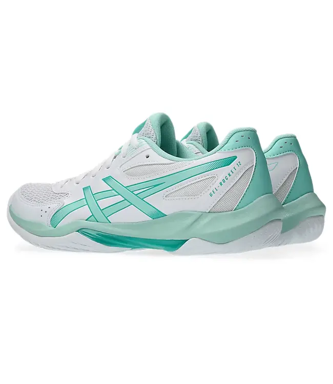 Asics Gel Rocket 12 Women's Indoor Shoe - White/Fresh Ice