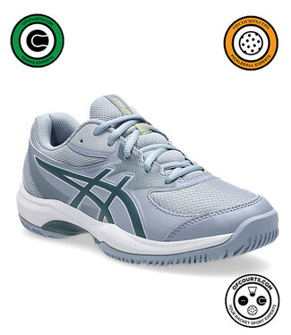 Asics Gel Game GS Junior Tennis Shoe - Grey Blue/Ironclad