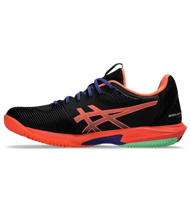 Asics Solution Speed FF 3 Padel Men's Shoe - Black/Vivid Coral