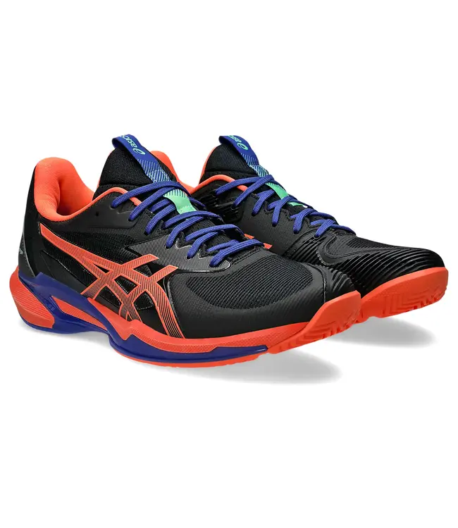 Asics Solution Speed FF 3 Padel Men's Shoe - Black/Vivid Coral