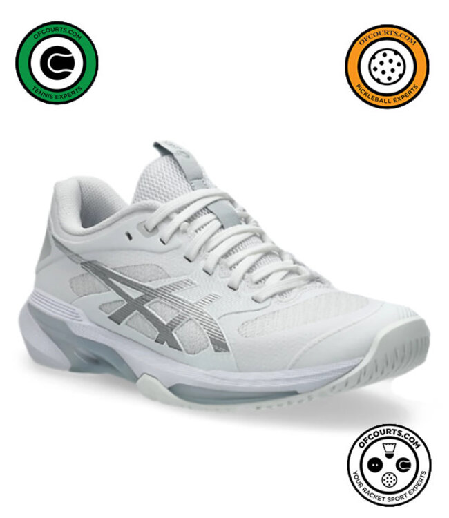 Asics Solution Speed FF 4 Women's Tennis Shoe - White/Pure Silver