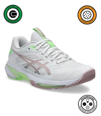 Asics Solution Speed FF 4 Women's Tennis Shoe - White/Morganite
