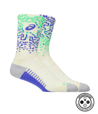 Asics Performance Run Crew Socks - Ivory/Cobalt