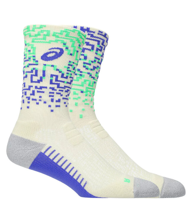 Asics Performance Run Crew Socks - Ivory/Cobalt