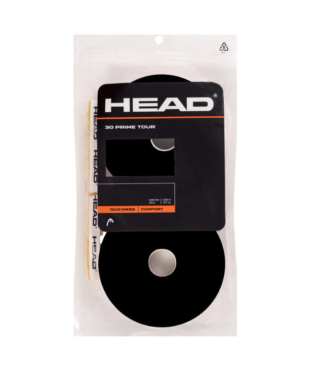 Head Prime Tour Overgrip 30 Pack - Black