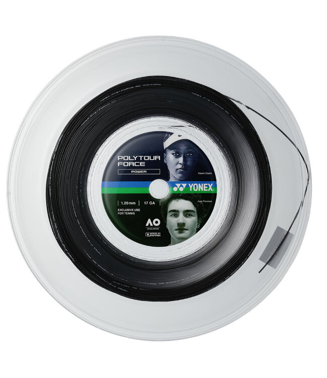 Yonex Polytour Force 120 Tennis String Reel - Black