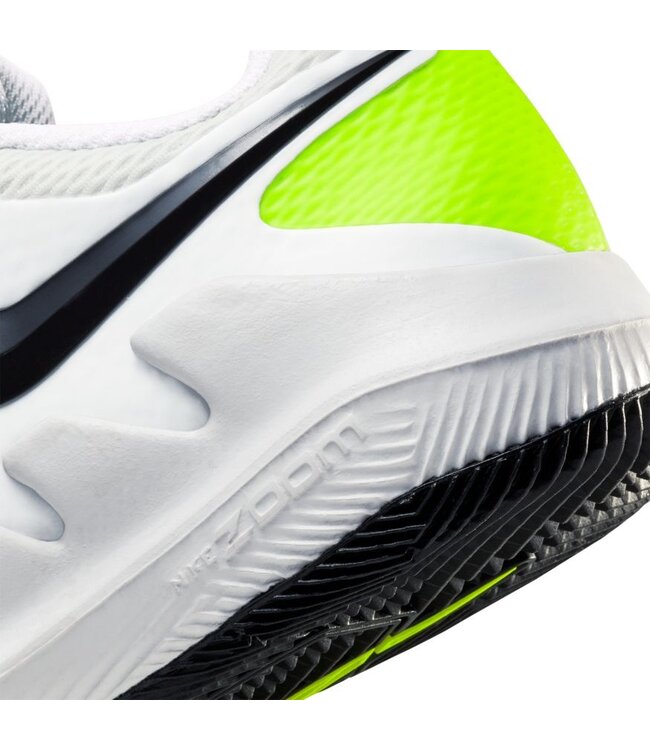 NIke Court Jr. Vapor X Tennis Shoe - White/Black/Volt