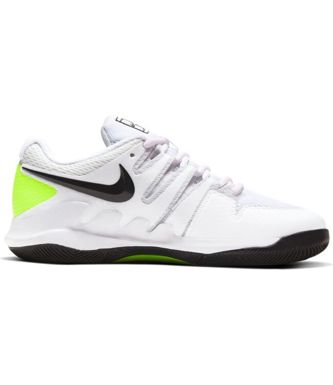NIke Court Jr. Vapor X Tennis Shoe - White/Black/Volt