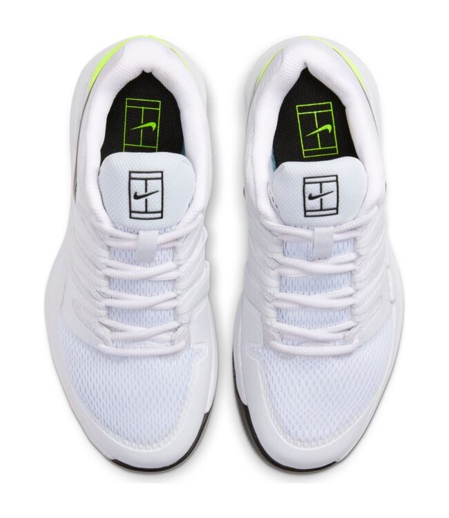 NIke Court Jr. Vapor X Tennis Shoe - White/Black/Volt