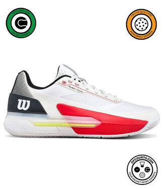 Wilson Rush Tour 5 Men's Tennis Shoe-  White/Black/Red