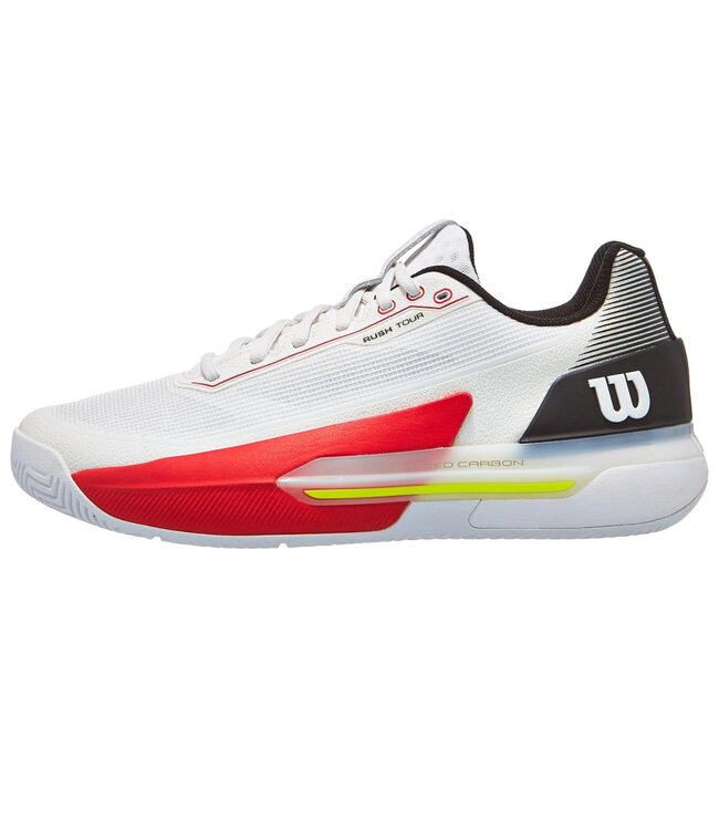 Wilson Rush Tour 5 Men's Tennis Shoe-  White/Black/Red