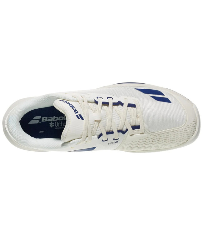 Babolat Jet Mach 4 Men's Tennis Shoe - White/Blue
