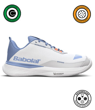 Babolat SFX Evo Women's Tennis Shoes - White/Forever Blue