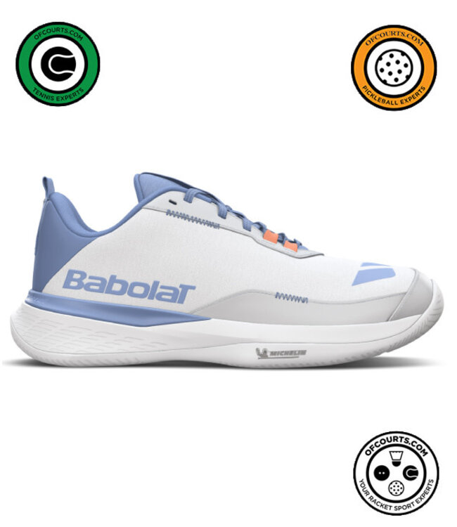 Babolat SFX Evo Women's Tennis Shoes - White/Forever Blue