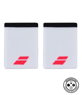 Babolat Logo Jumbo Wristband - White/Red