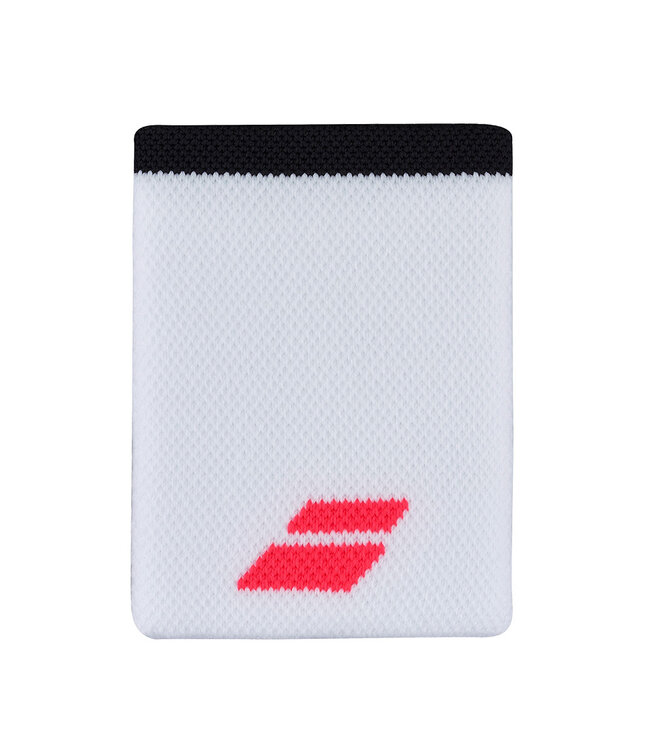 Babolat Logo Jumbo Wristband - White/Red