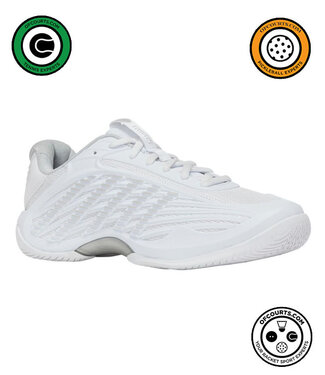 K-Swiss Hypercourt Express 3 Wide Women's Tennis Shoe - White/Dawn Blue