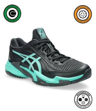 Asics Court FF 3 Men's Tennis Shoe - Black/Aurora Green