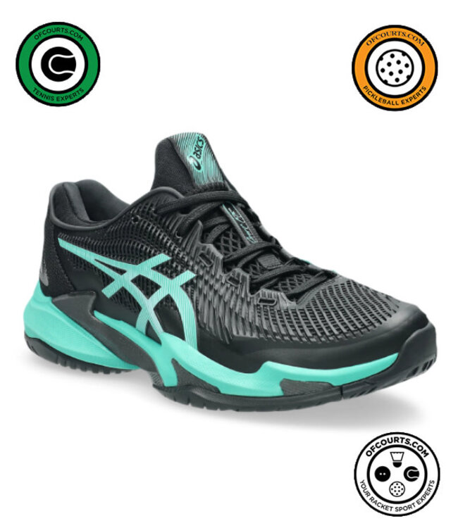 Asics Court FF 3 Men's Tennis Shoe - Black/Aurora Green