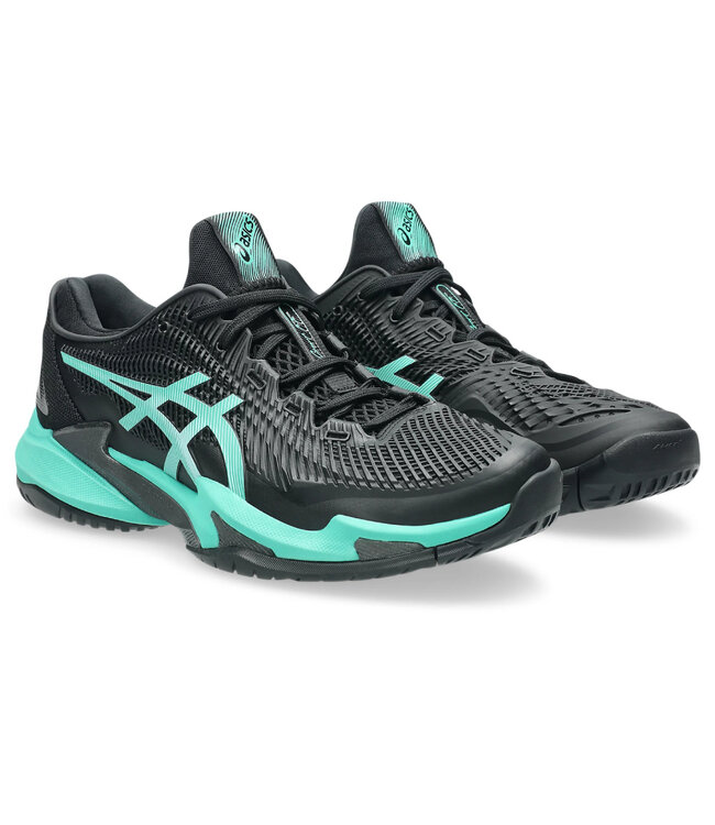 Asics Court FF 3 Men's Tennis Shoe - Black/Aurora Green