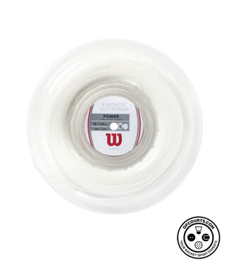 Wilson Synthetic Gut Power 16 Tennis String Reel 200m - White