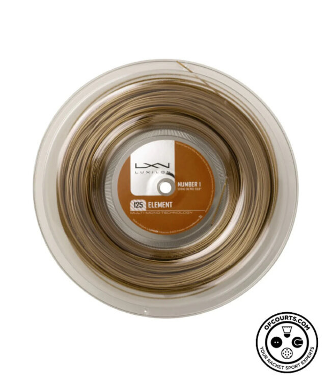 Luxilon Element 16L/1.25 Tennis String Reel - Bronze