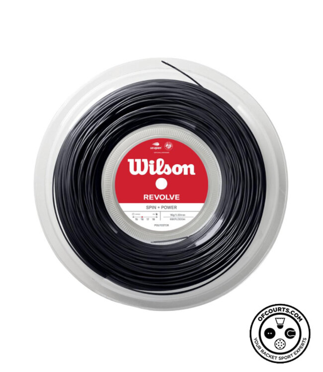Wilson Revolve Spin 16/1.30 Tennis String Reel - Black
