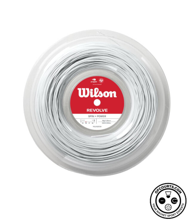Wilson Revolve 16 Tennis String Reel 200m - White
