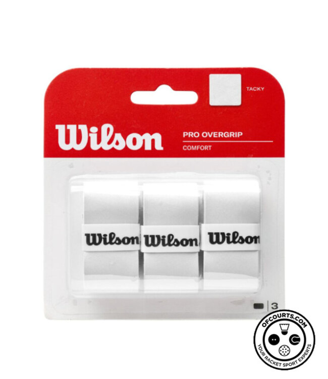 Wilson Pro Comfort Overgrip 3 Pack (White)