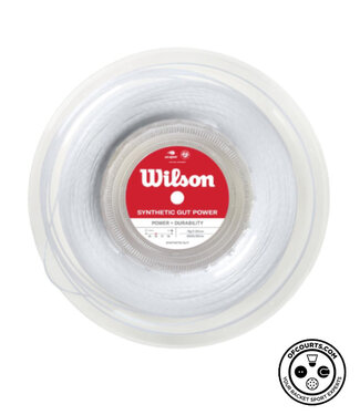 Wilson Synthetic Gut Power 16 Tennis String Reel 200m - White