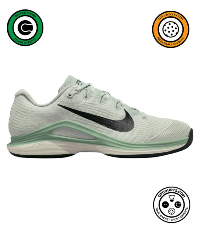 NIke Vapor 12 Men's Clay Tennis Shoe - Light Silver/Black Steam