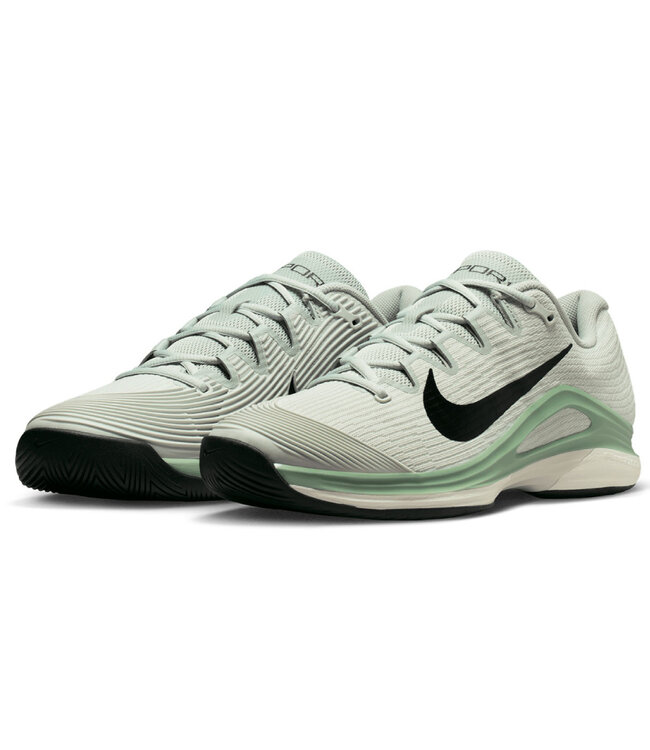 NIke Vapor 12 Men's Clay Tennis Shoe - Light Silver/Black Steam