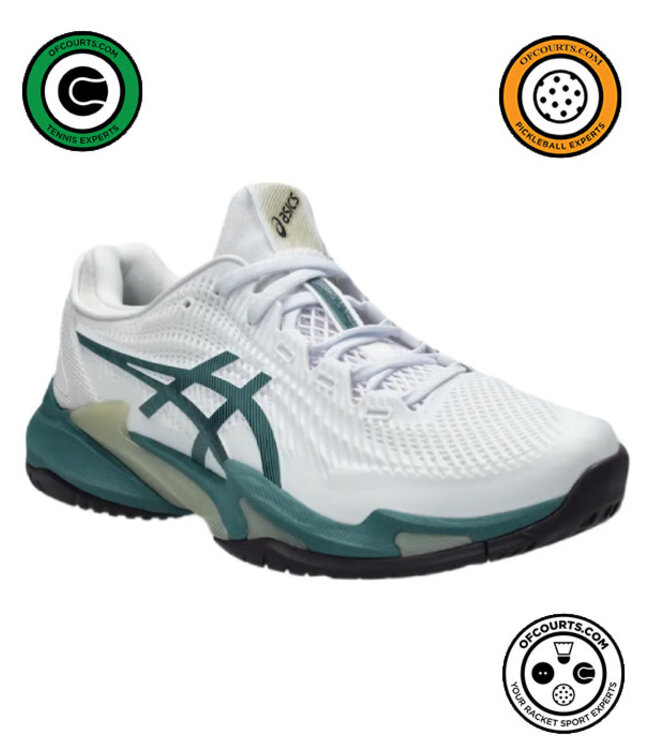 Asics Court FF 3 Men's Tennis Shoe - White/Foggy Teal