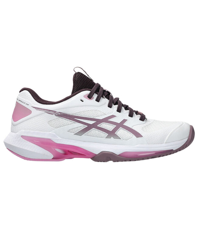 Asics Solution Speed FF 4 Women's Tennis Shoe - White/Dusty Mauve