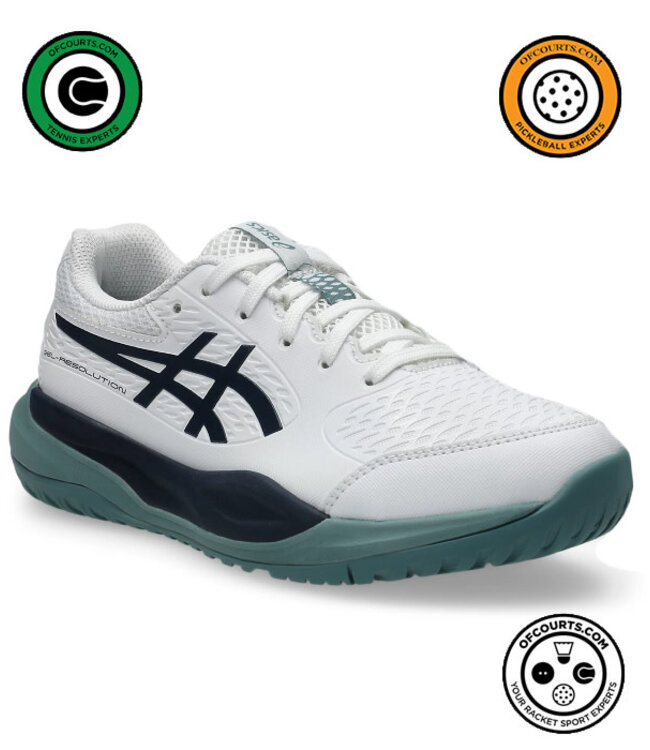 Asics Gel-Resolution X GS Tennis Shoe - White/Midnight