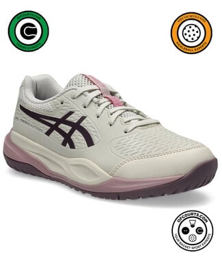 Asics Gel-Resolution X GS Tennis Shoe - Soft Oat/Dark Aubergine